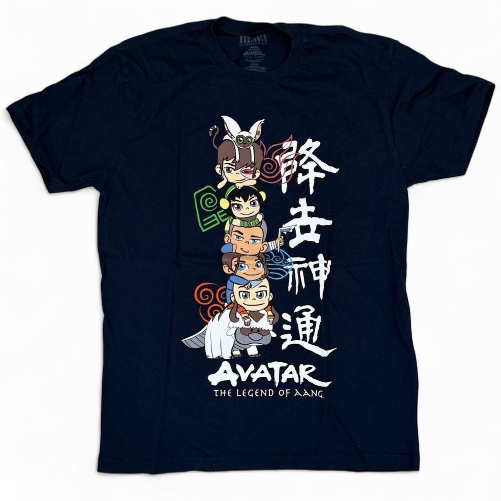 Avatar The Last Airbender Navy Blue T-Shirt Adult Size Large Anime Manga Tee